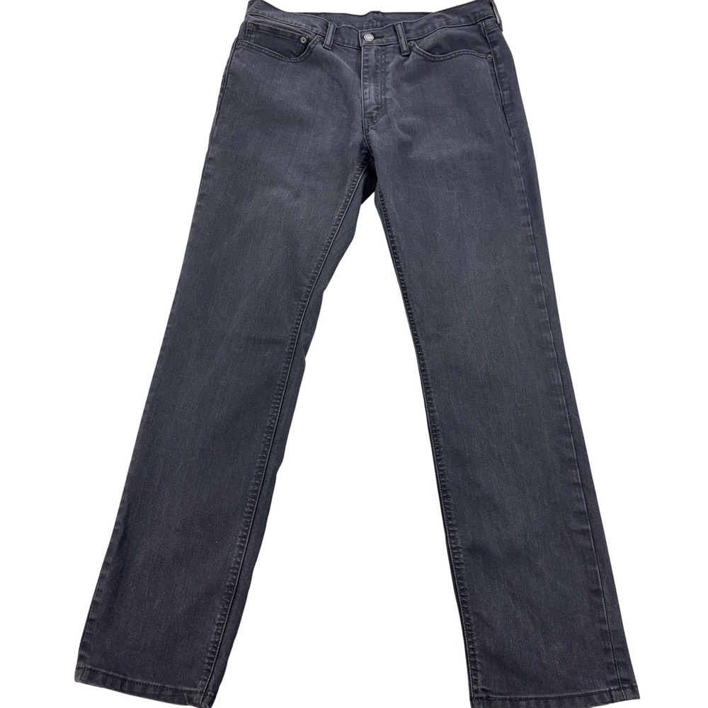 Levis 541 Jeans Mens 34 Gray Charcoal Wash Athletic Taper Stretch Denim 36x33